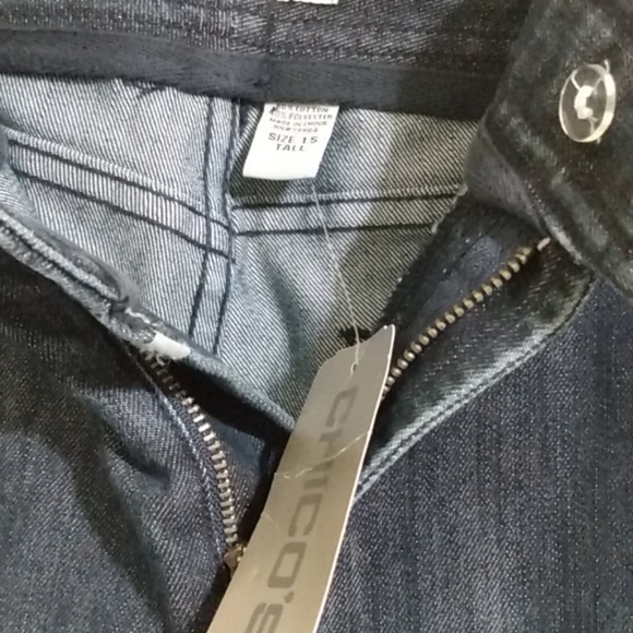 CHICO'S NWT PLATINUM INDIGO BOOT CUT JEANS SZ 1.5 - Picture 7 of 10